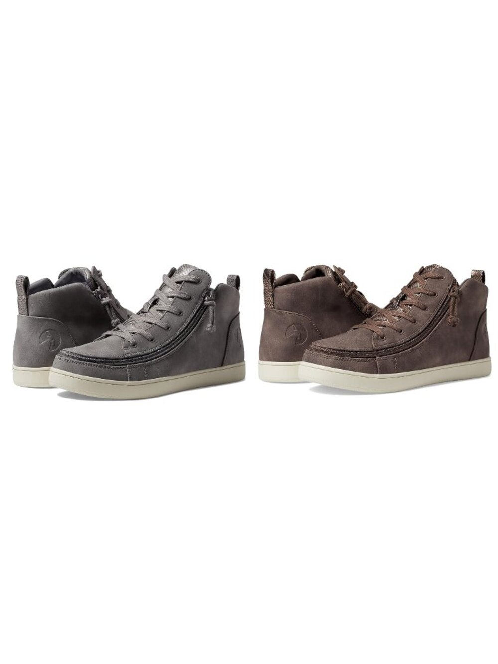 NiB Billy's Footwear Women Sneaker Lace Mid Top Adaptive Shoe Zip Up $109 BY1267